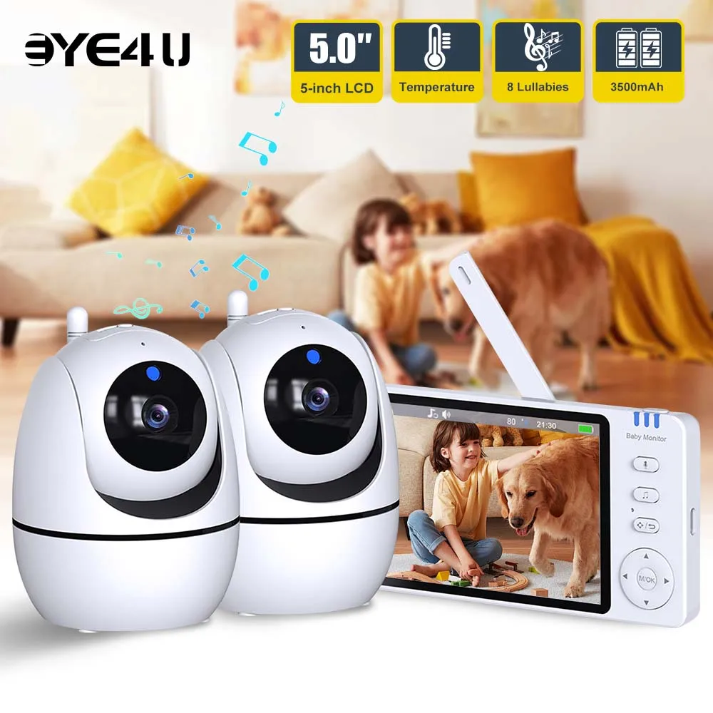 5 inch video baby monitor with pan tilt camera 2.4g mother kids surveillance ptz video cams temperture display home security cam 5 inch video baby monitor with pan tilt camera 2.4g mother kids surveillance ptz video cams temperture display home security cam