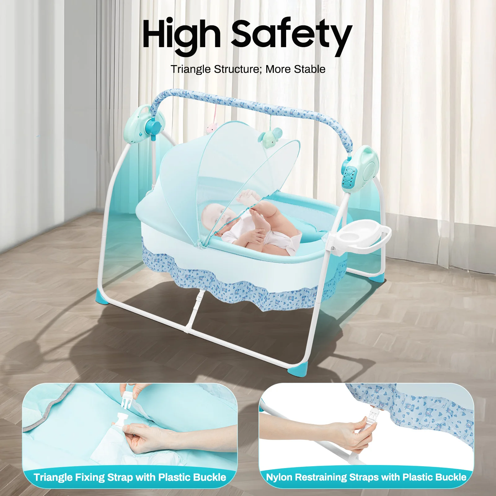 electric baby cradle with remote control foldable bassinet for newborns 5 speed swing modes bluetooth music timer sleep aid electric baby cradle with remote control foldable bassinet for newborns 5 speed swing modes bluetooth music timer sleep aid