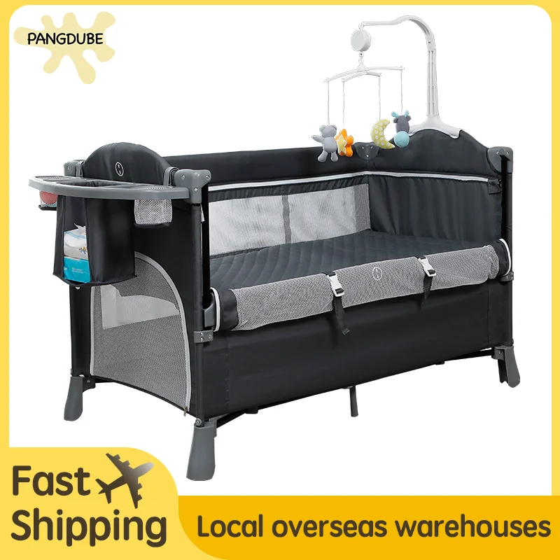 pangdube multifunctional baby crib 0~4 years old baby bed, baby rocker, diaper changing table baby cot free installation pangdube multifunctional baby crib 0~4 years old baby bed, baby rocker, diaper changing table baby cot free installation