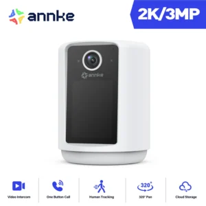 annke 2k 3mp ip camera video call with 2.8inch led screen baby safety protection monitor 2.4ghz wi fi security cameras
