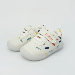 baby boys and girls colorful polka dot padded sneakers rubber sole non slip anti bump toe infant toddler shoes