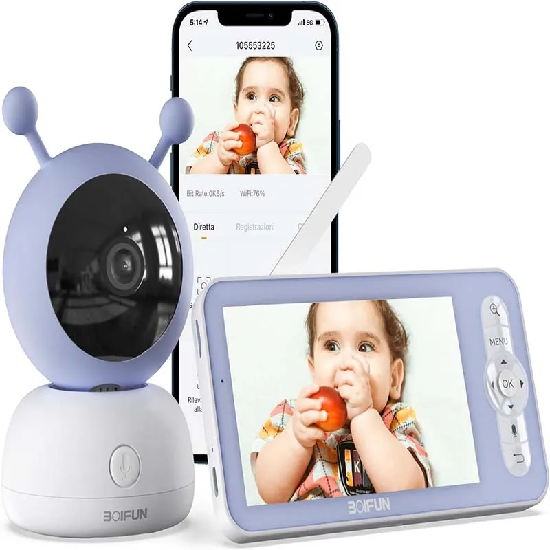 boifun 2k 5" baby monitor camera with phone app, 360° rotation, motion monitoring and automatic tracking boifun 2k 5" baby monitor camera with phone app, 360° rotation, motion monitoring and automatic tracking