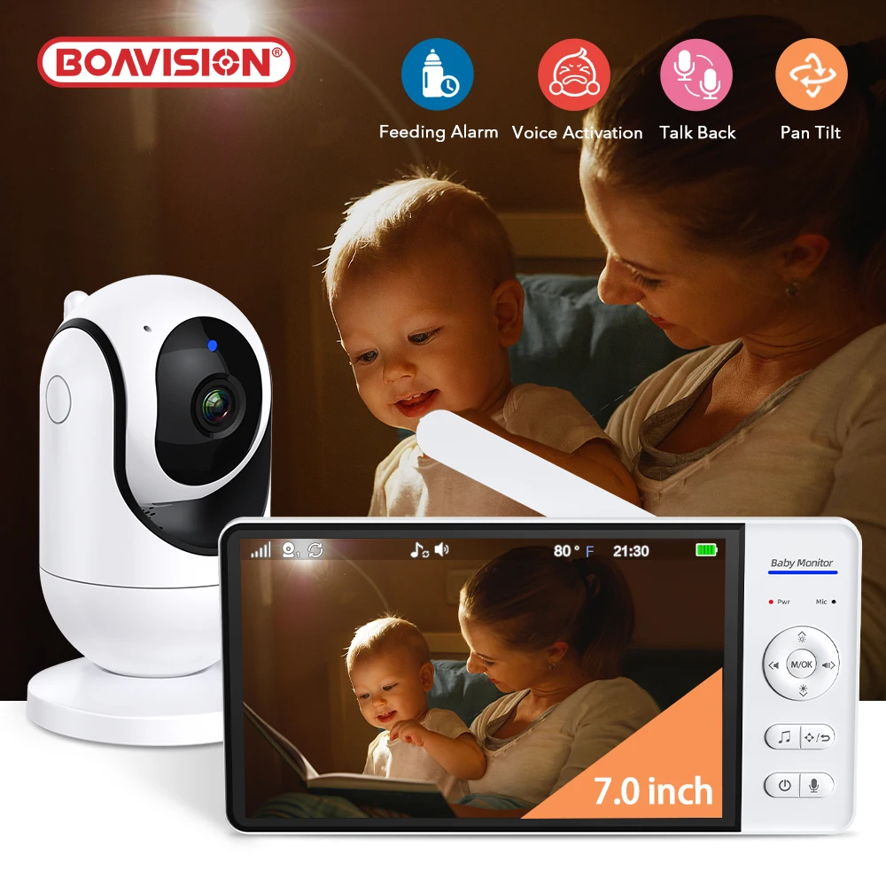7'' wireless video baby monitor 1080p hd large display 4x zoom tf card slot feeding timer 2 way audio security camera babysitter 7'' wireless video baby monitor 1080p hd large display 4x zoom tf card slot feeding timer 2 way audio security camera babysitter