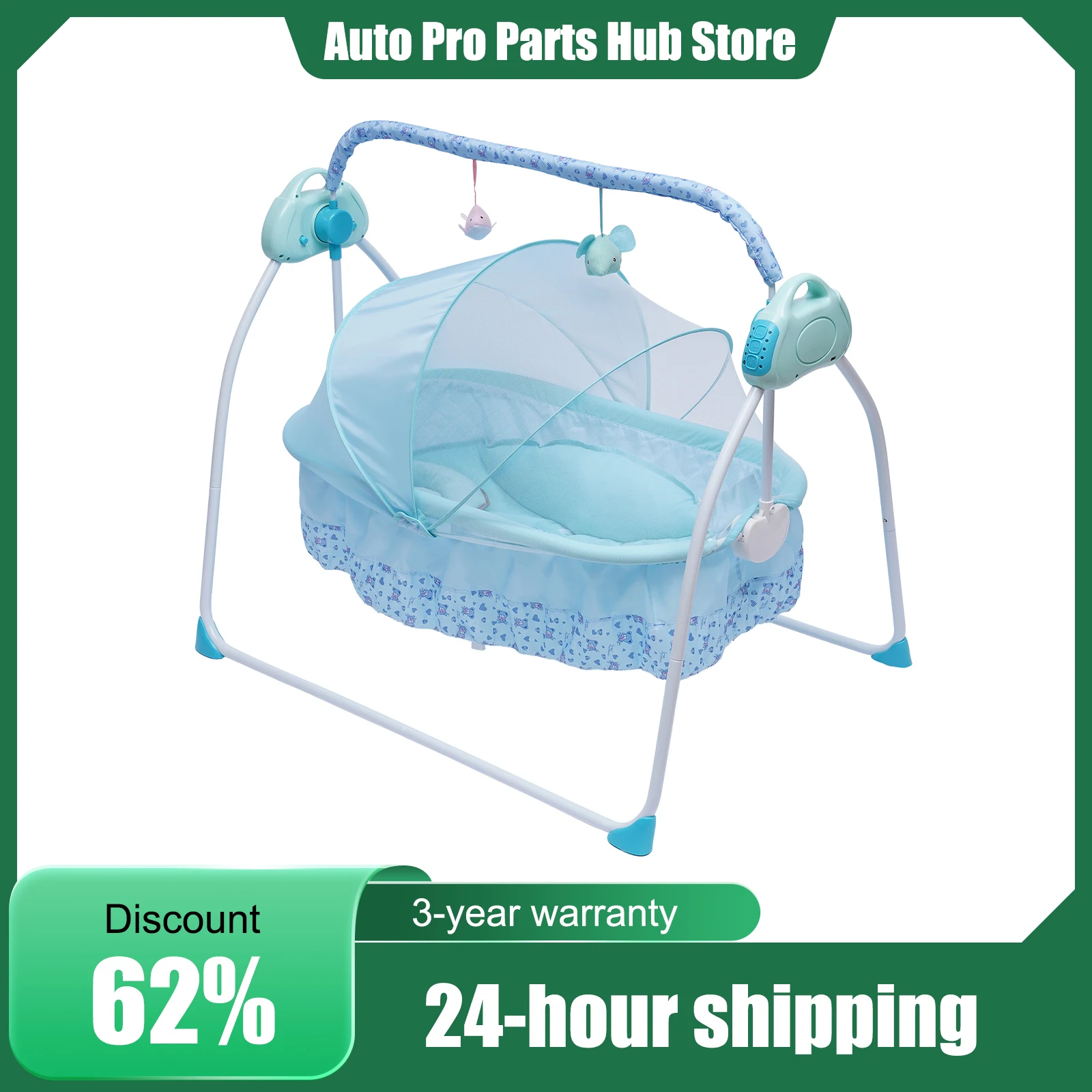 electric bluetooth baby swing cradle bassinet rocking crib, portable infant bed, automatic swinging baby rocking chair electric bluetooth baby swing cradle bassinet rocking crib, portable infant bed, automatic swinging baby rocking chair