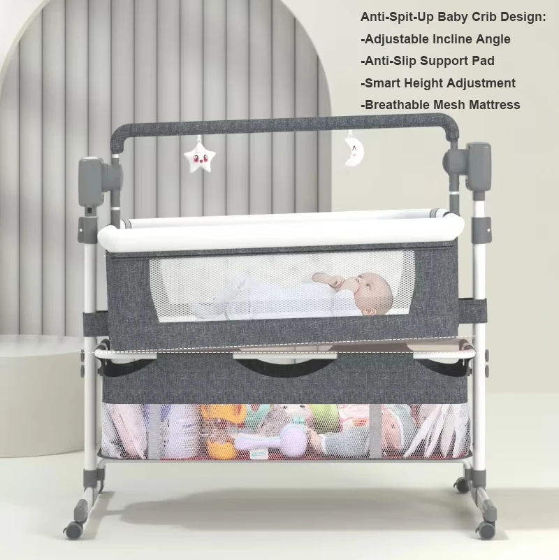 smart electric baby cradle with auto swing bluetooth music timer control lightweight foldable bed comfortable sleep for infants smart electric baby cradle with auto swing bluetooth music timer control lightweight foldable bed comfortable sleep for infants