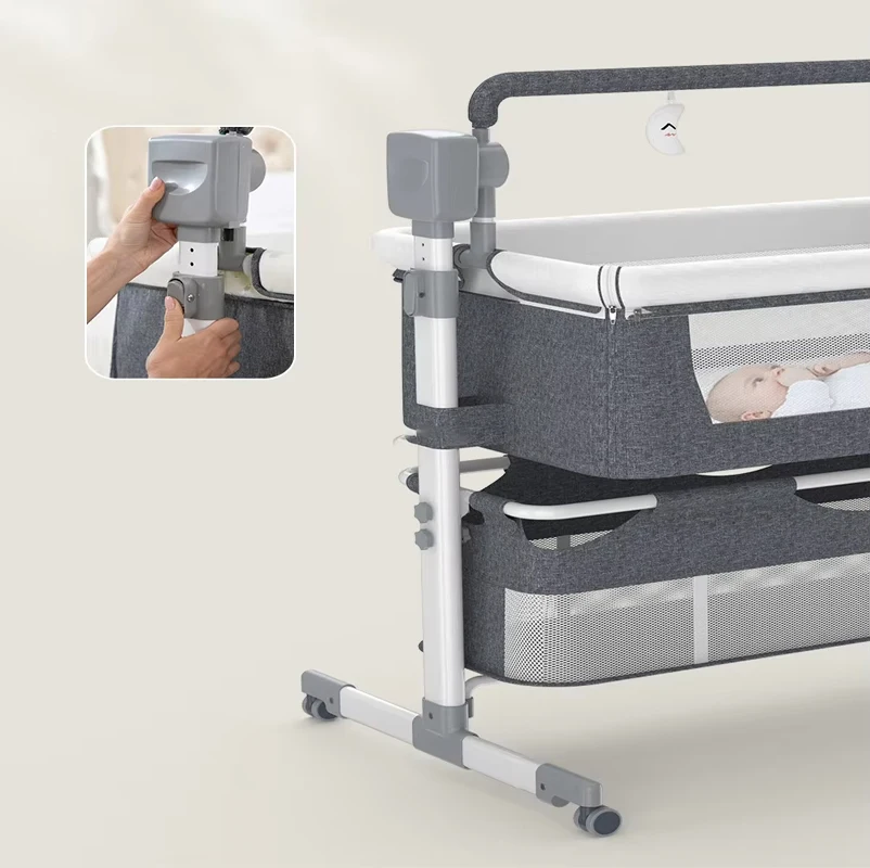 smart electric baby cradle with auto swing bluetooth music timer control lightweight foldable bed comfortable sleep for infants smart electric baby cradle with auto swing bluetooth music timer control lightweight foldable bed comfortable sleep for infants