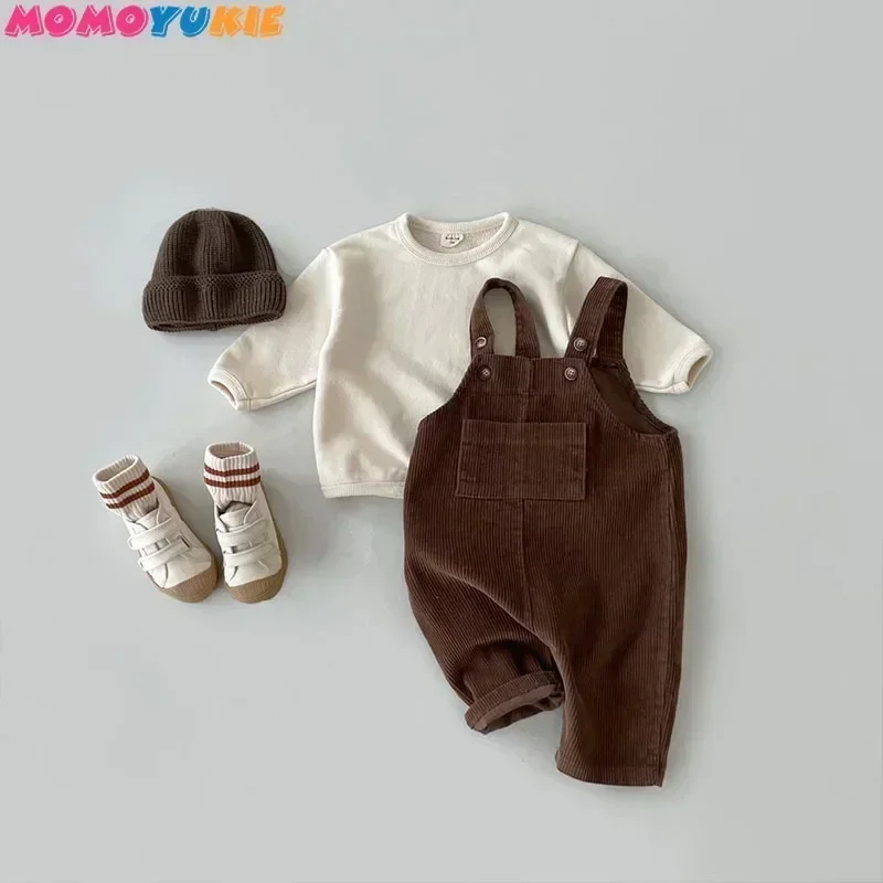 newborn clothes boy's corduroy jumpsuit 2023 autumn winter jumpsuits baby kids clothes girl's romper casual bib pants overalls newborn clothes boy's corduroy jumpsuit 2023 autumn winter jumpsuits baby kids clothes girl's romper casual bib pants overalls