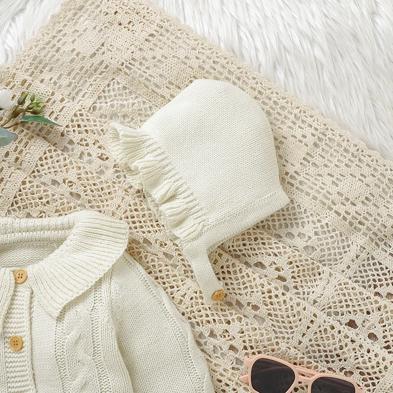 newborn baby romper knitted infant boy girl jumpsuit outfits long sleeve autumn kid clothes hat 2pcs 0 9m overalls fashion solid newborn baby romper knitted infant boy girl jumpsuit outfits long sleeve autumn kid clothes hat 2pcs 0 9m overalls fashion solid