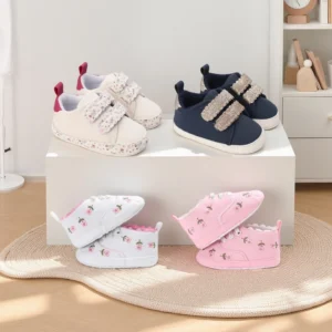 spring and autumn fashion baby shoes knitted embroidered cute girl baby flat shoes princess shoes flat shoes soft soles