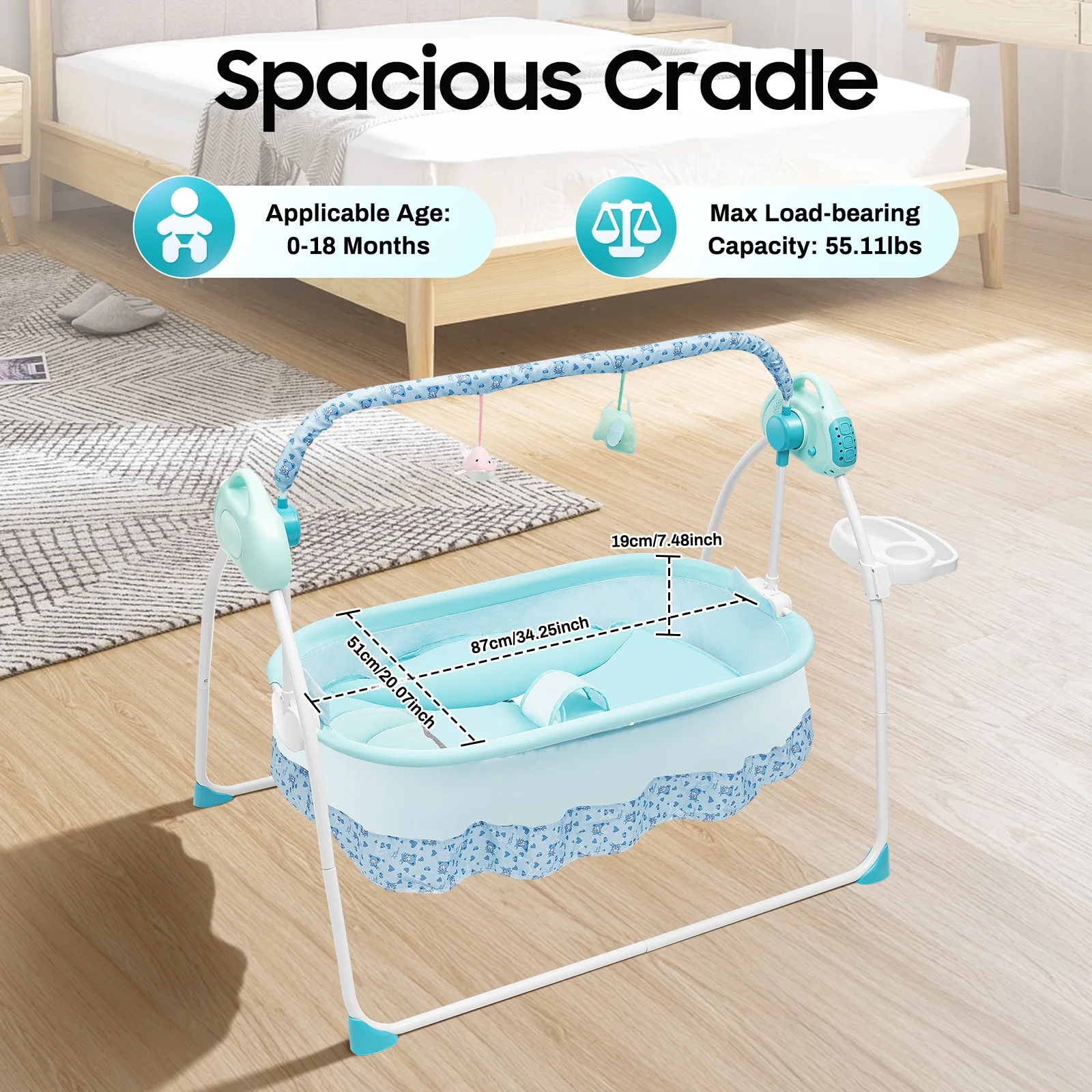 electric baby cradle with remote control foldable bassinet for newborns 5 speed swing modes bluetooth music timer sleep aid electric baby cradle with remote control foldable bassinet for newborns 5 speed swing modes bluetooth music timer sleep aid