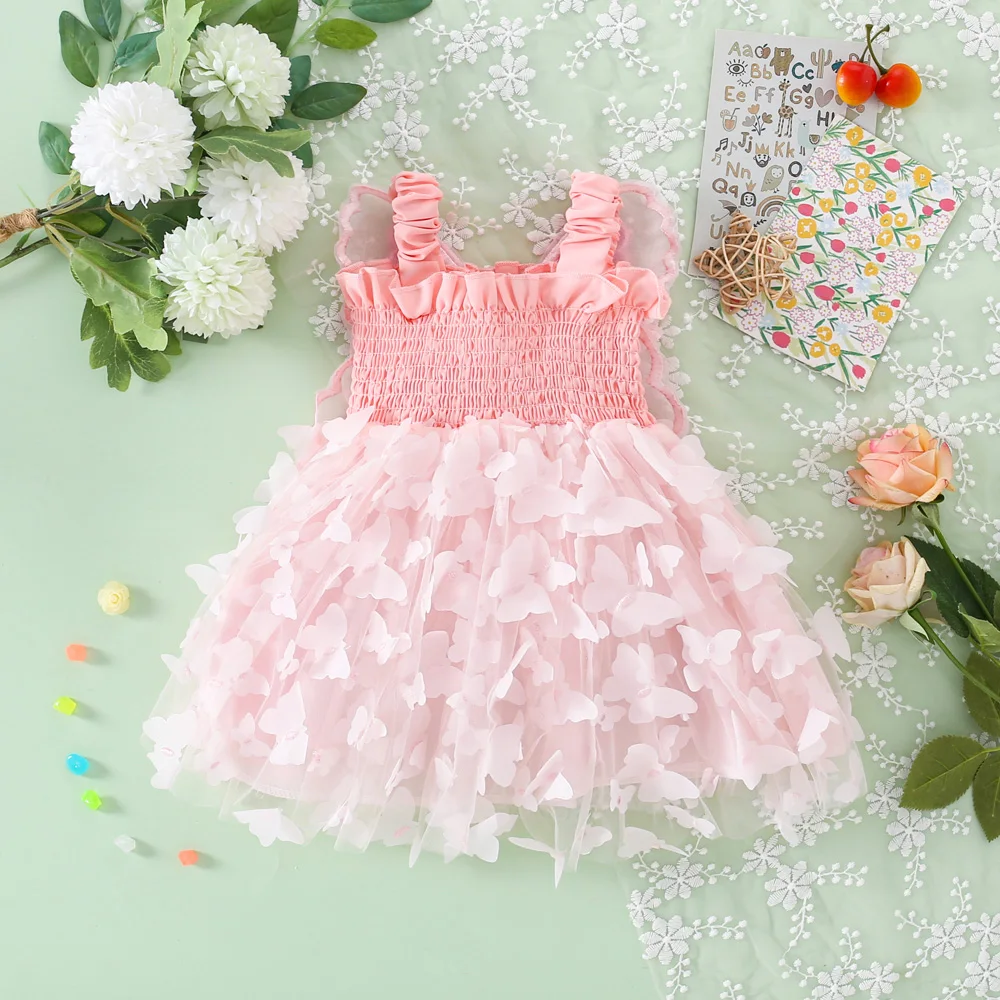 baby and girls summer transparent mesh butterfly wing dress fresh dress for baby girls (0 3 years old) baby and girls summer transparent mesh butterfly wing dress fresh dress for baby girls (0 3 years old)