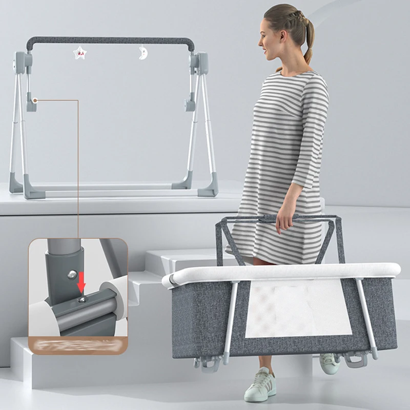 smart baby rocker cradle wireless music, variable speed, foldable aluminum stand, detachable bassinet with time & manual mode smart baby rocker cradle wireless music, variable speed, foldable aluminum stand, detachable bassinet with time & manual mode