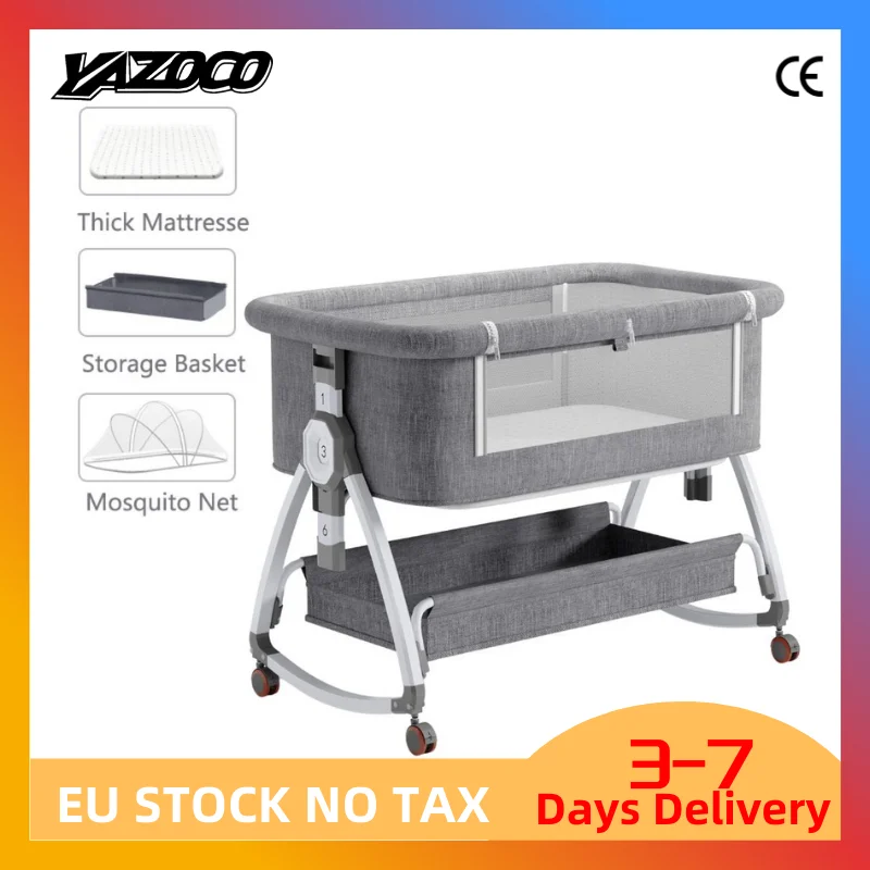 baby crib 3 in 1 baby bed portable foldable adjustable height rotatable wheels shaker bassinet with mosquito net for newborn baby crib 3 in 1 baby bed portable foldable adjustable height rotatable wheels shaker bassinet with mosquito net for newborn