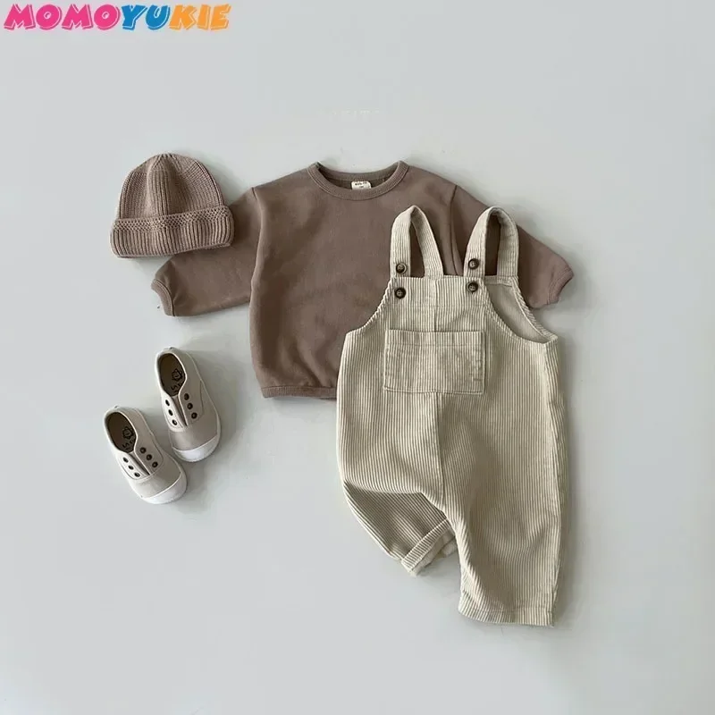newborn clothes boy's corduroy jumpsuit 2023 autumn winter jumpsuits baby kids clothes girl's romper casual bib pants overalls newborn clothes boy's corduroy jumpsuit 2023 autumn winter jumpsuits baby kids clothes girl's romper casual bib pants overalls