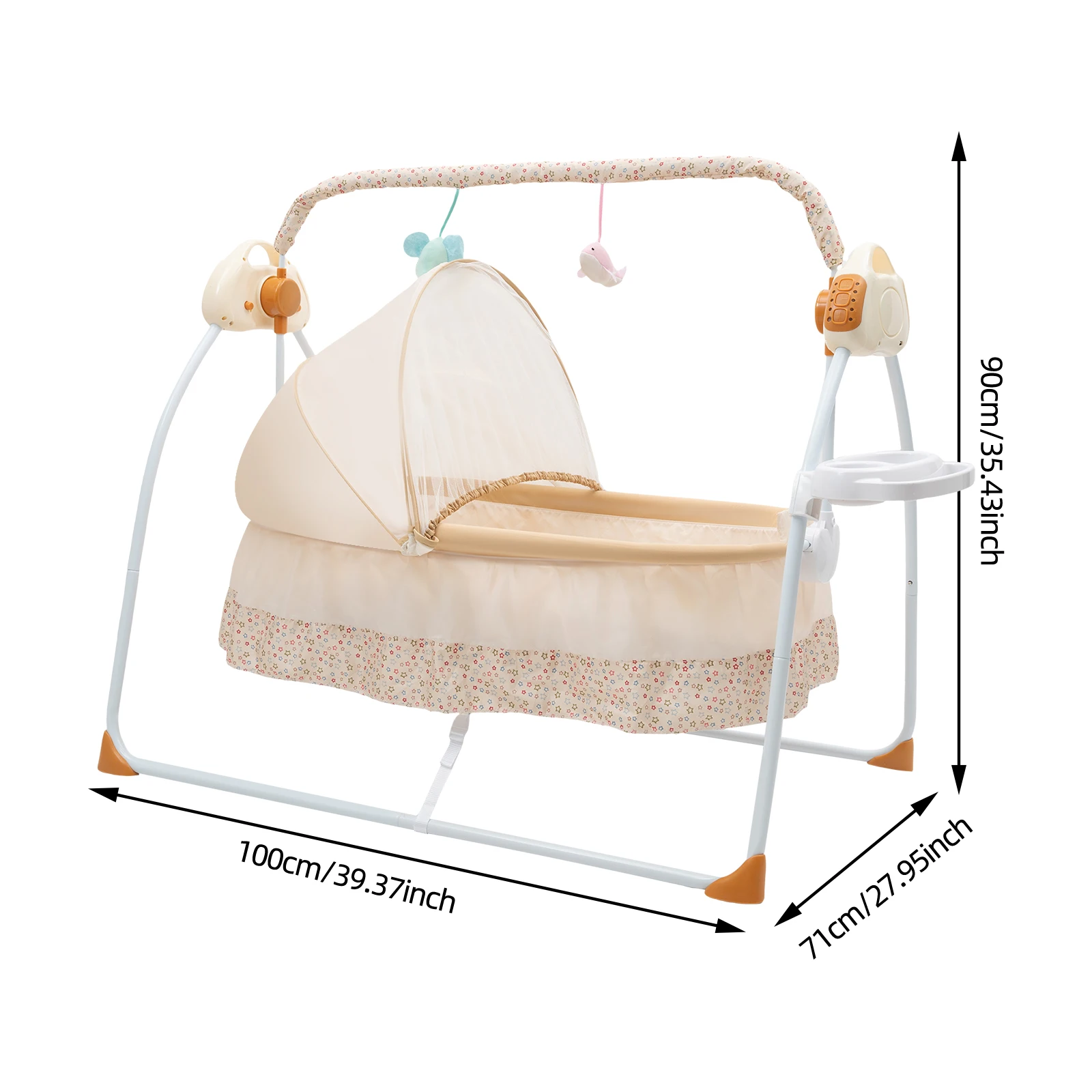 bymaocar foldable baby bassinet, electric baby crib cradle, 0 18 monthsinfant bed auto swing w/ music, 25kg/55lbs capacity bymaocar foldable baby bassinet, electric baby crib cradle, 0 18 monthsinfant bed auto swing w/ music, 25kg/55lbs capacity
