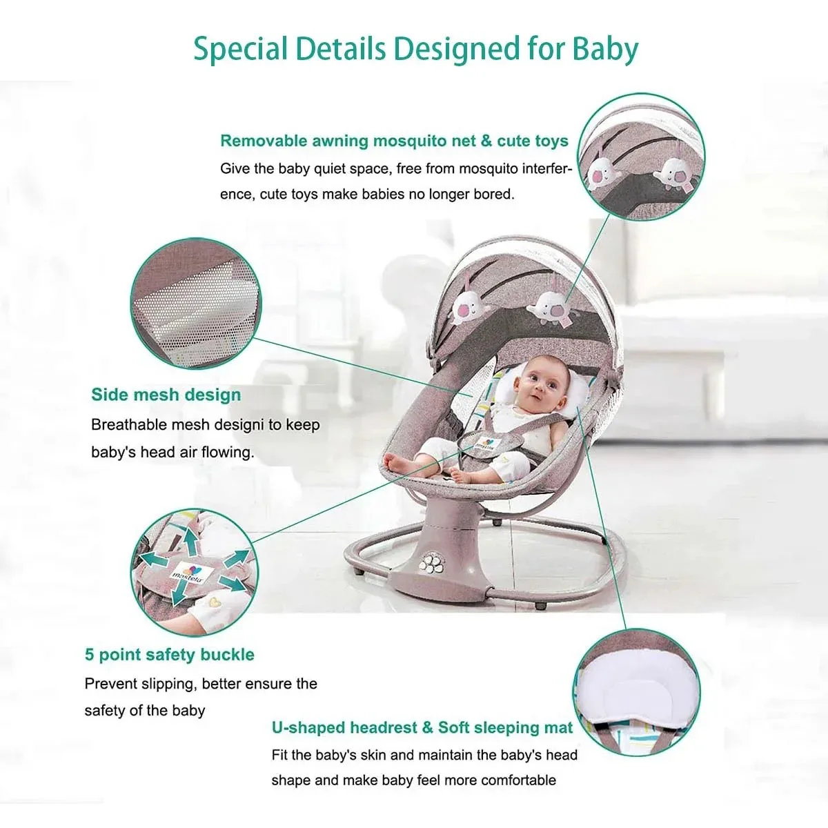 electric baby cradle mosquito net bluetooth music baby rocking chair remote multifunctional baby crib for newborns baby items electric baby cradle mosquito net bluetooth music baby rocking chair remote multifunctional baby crib for newborns baby items