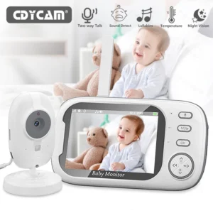 cdycam new 3.5 inch wireless video baby monitor night vision temperature monitoring 2 way audio talk baby nanny security camera