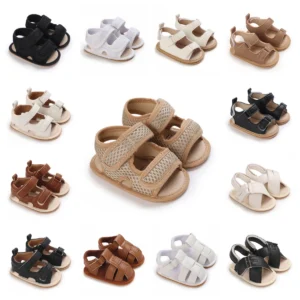 summer british style baby breathable sandals boys outdoor casual shoes non slip soft rubber soles boys baby walking shoes