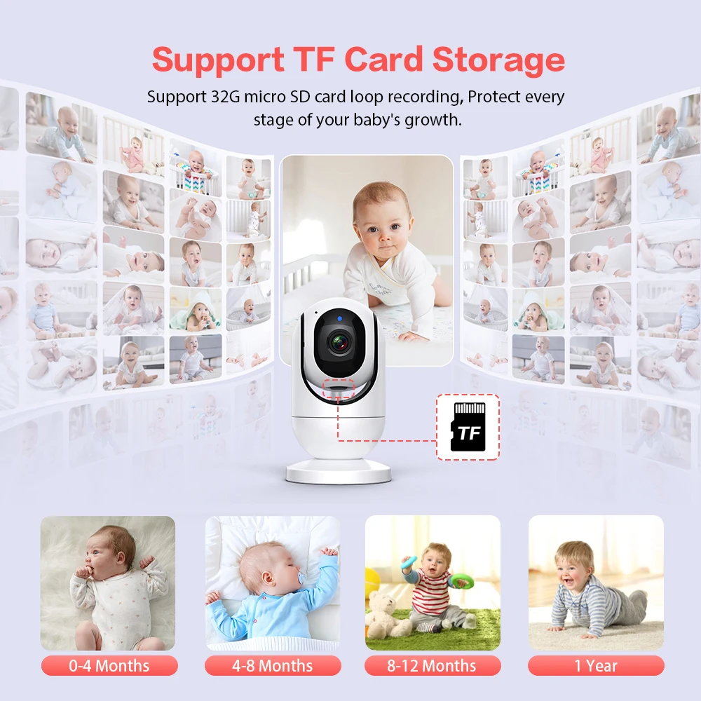 7'' wireless video baby monitor 1080p hd large display 4x zoom tf card slot feeding timer 2 way audio security camera babysitter 7'' wireless video baby monitor 1080p hd large display 4x zoom tf card slot feeding timer 2 way audio security camera babysitter