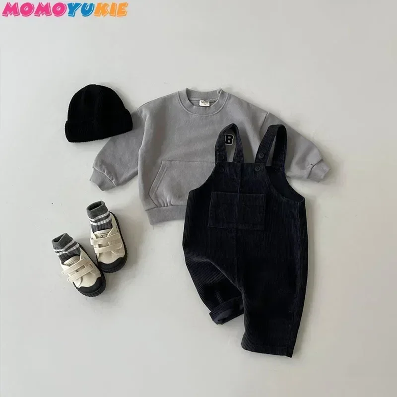 newborn clothes boy's corduroy jumpsuit 2023 autumn winter jumpsuits baby kids clothes girl's romper casual bib pants overalls newborn clothes boy's corduroy jumpsuit 2023 autumn winter jumpsuits baby kids clothes girl's romper casual bib pants overalls