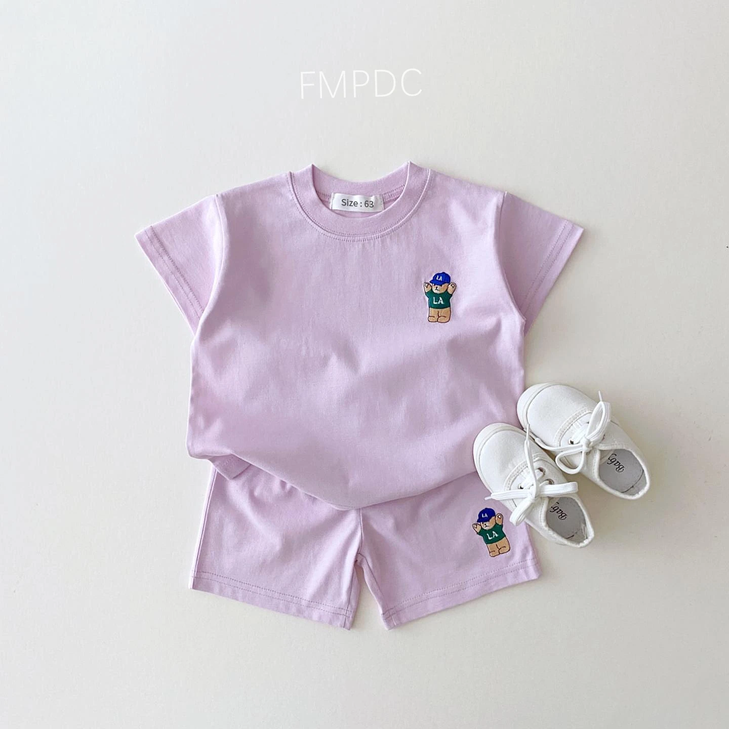 2023 summer korea baby boys suit embroidered bear badge tees t shirts+loose shorts girls 2pcs casul infant sets toddler clothes 2023 summer korea baby boys suit embroidered bear badge tees t shirts+loose shorts girls 2pcs casul infant sets toddler clothes