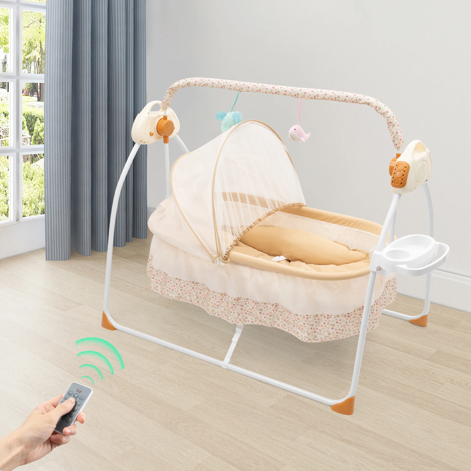 bymaocar foldable baby bassinet, electric baby crib cradle, 0 18 monthsinfant bed auto swing w/ music, 25kg/55lbs capacity bymaocar foldable baby bassinet, electric baby crib cradle, 0 18 monthsinfant bed auto swing w/ music, 25kg/55lbs capacity