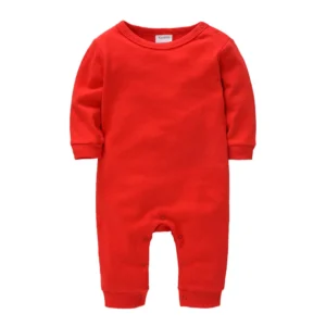 unisex baby clothes solid red design newborn cotton rompers full sleeve 0 18m infant jumpsuit costume clothing