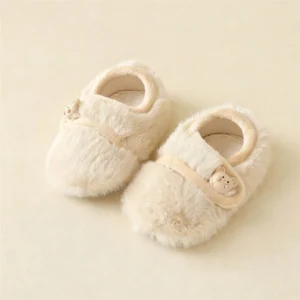 cute toddler winter boots cozy faux fur lined snow boots for baby boys girls first steps non slip soft sole warm shoes