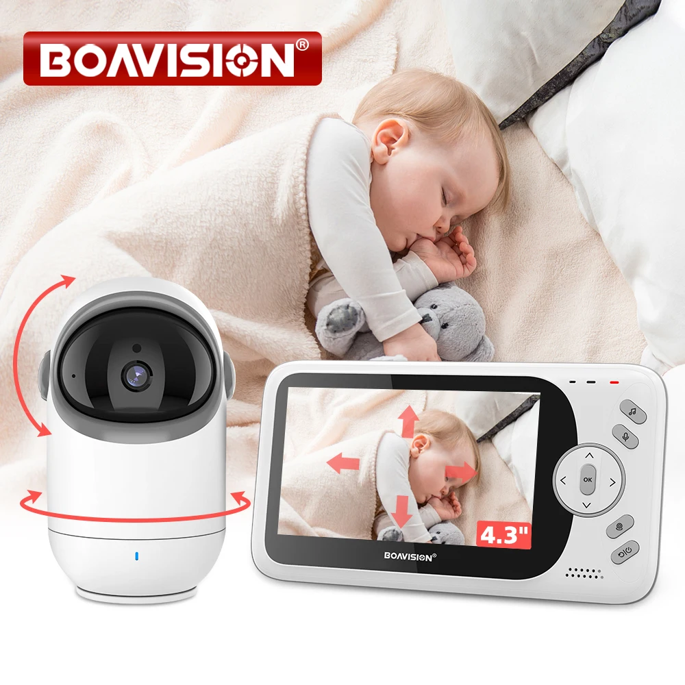 4.3 inch video baby monitor with pan tilt camera 2.4g wireless two way audio night vision security camera babysitter vb801 4.3 inch video baby monitor with pan tilt camera 2.4g wireless two way audio night vision security camera babysitter vb801